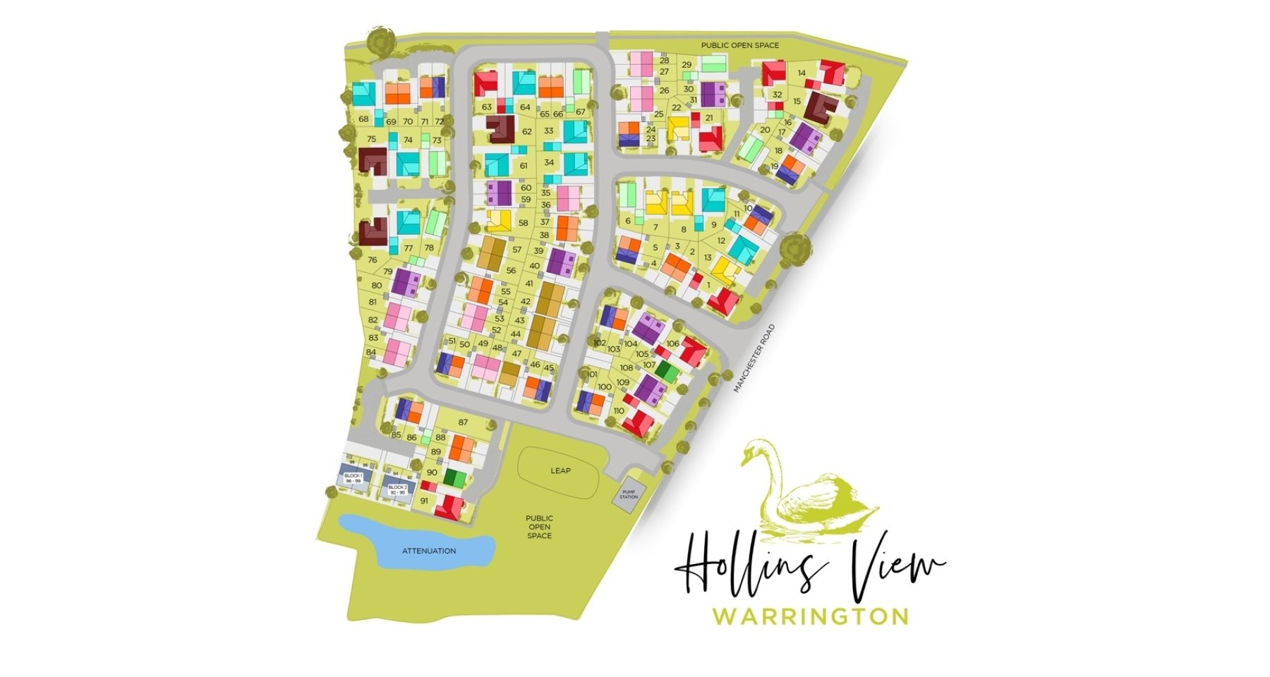 Hollins View Siteplan | New Homes in Warrington | Cheshire | Elan Homes