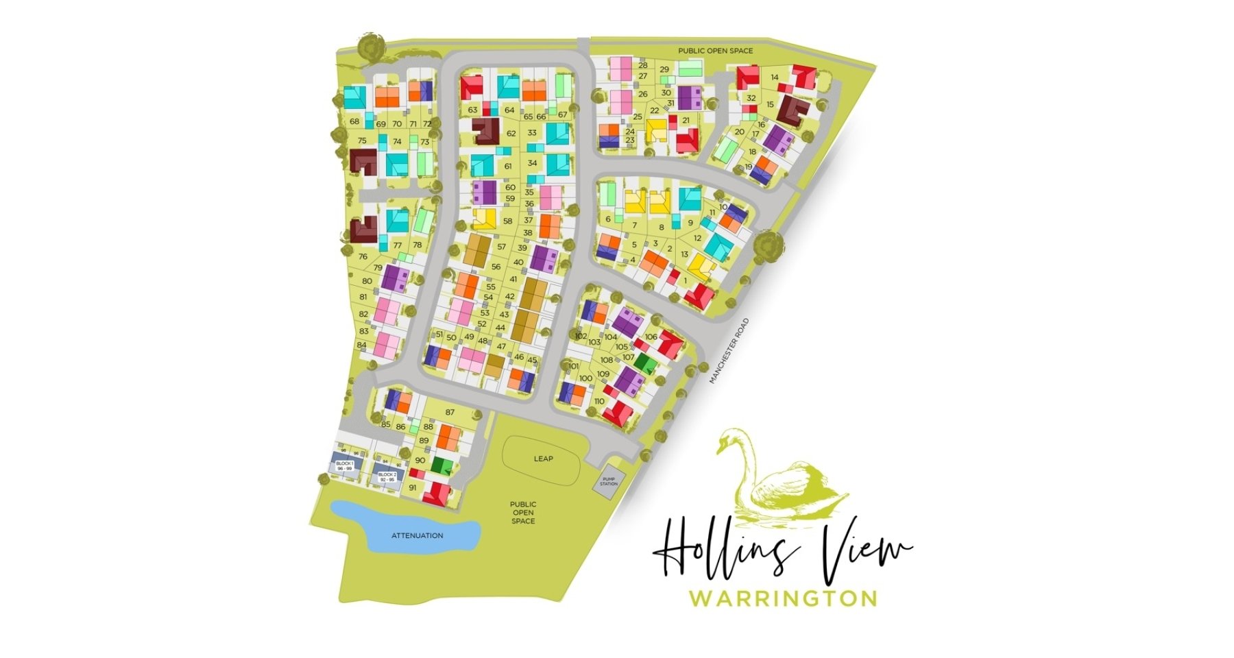 Hollins View Siteplan | New Homes in Warrington | Cheshire | Elan Homes